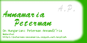 annamaria peterman business card